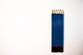 Black and blue Pencils with white background Royalty Free Stock Photo