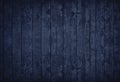 Black blue wooden texture. Dark painted old wood. Rough planks. Dark rustic background. Royalty Free Stock Photo