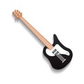 Black blues guitar isolated icon