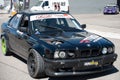 Black BMW E34 prepared for a drift Royalty Free Stock Photo