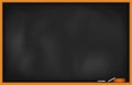 realistic black or green chalkboard in wooden frame isolated. 3D Render.. Royalty Free Stock Photo