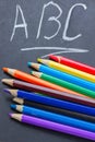 Black board with ABC Royalty Free Stock Photo