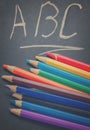 Black board with ABC Royalty Free Stock Photo