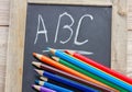 Black board with ABC Royalty Free Stock Photo