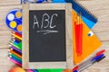 Black board with ABC Royalty Free Stock Photo