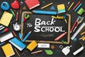 Background black board - back to school concept