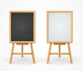 Black Board and White Set On Easel Front View