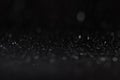 Black bokeh blur dark background. Royalty Free Stock Photo