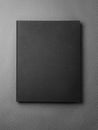 Black book cover on the gray background Royalty Free Stock Photo