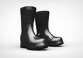 Black Boot isolated 3d rendering