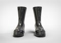 Black Boot rubber work 3d rendering