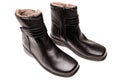 Black boots, isolated on white Royalty Free Stock Photo