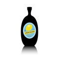 Black bottle with lemon squash