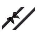 Black bow made of satin ribbon Royalty Free Stock Photo