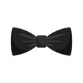 Black bow tie icon, flat style Royalty Free Stock Photo