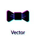 Black Bow tie icon isolated on white background. Vector Illustration Royalty Free Stock Photo