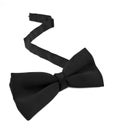 Black bow tie isolated against white Royalty Free Stock Photo