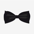 Black bow tie isolated on white background