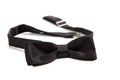 Black bow tie on white Royalty Free Stock Photo