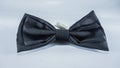 White strappy black bow ribbon