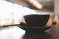 Black of bowl, chopsticks and plate Royalty Free Stock Photo