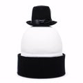 black bowler hat on a white background.