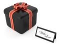 The black box with a gift of love Royalty Free Stock Photo