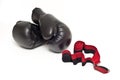 Black boxing gloves