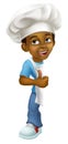 Black Boy Cartoon Child Chef Kid Sign Thumbs Up Royalty Free Stock Photo