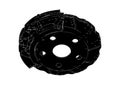 Black brake disc