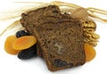 Black bread with fruit