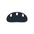 Black Bread loaf icon isolated on white background. Vector Royalty Free Stock Photo