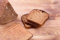 Black bread and small breadsticks Royalty Free Stock Photo