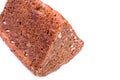 Black bread on white background Royalty Free Stock Photo