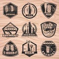 Black Brewery Labels Set