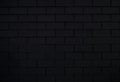 Black brick grunge wall vector background dark wall. Royalty Free Stock Photo