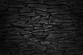 Black brick stone wall texture background with vintage style for design art work Royalty Free Stock Photo