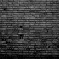 Black brick wall backgrund with weathered old stones Royalty Free Stock Photo