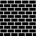 Black brick wall seamless pattern. Simple building Royalty Free Stock Photo