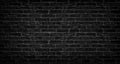 Black brick wall texture. Old stone block masonry. Dark gloomy background Royalty Free Stock Photo