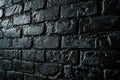 A black brick wall with water droplets. Suitable for industrial and texture backgrounds Royalty Free Stock Photo
