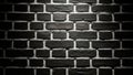 A black brick wall with white mortar lines Royalty Free Stock Photo
