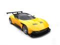 Black and bright yellow awesome super car