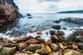 Black Brook beach, Cape Breton, Nova Scotia, Canada. Royalty Free Stock Photo