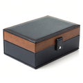 Studio shot of a black brown box isolated on transparent background Royalty Free Stock Photo