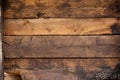 Black and brown burnt wall of house of wooden planks with embossed texture. background for copy space Royalty Free Stock Photo