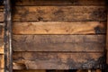 Black and brown burnt wall of house of wooden planks with embossed texture. background for copy space Royalty Free Stock Photo