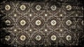 Black and Brown Floral Vintage Grunge Background Pattern Royalty Free Stock Photo