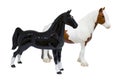 Black and brown horses figures