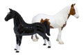 Black and brown horses figures